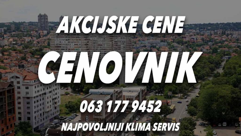 Klima servis Voždovac cenovnik